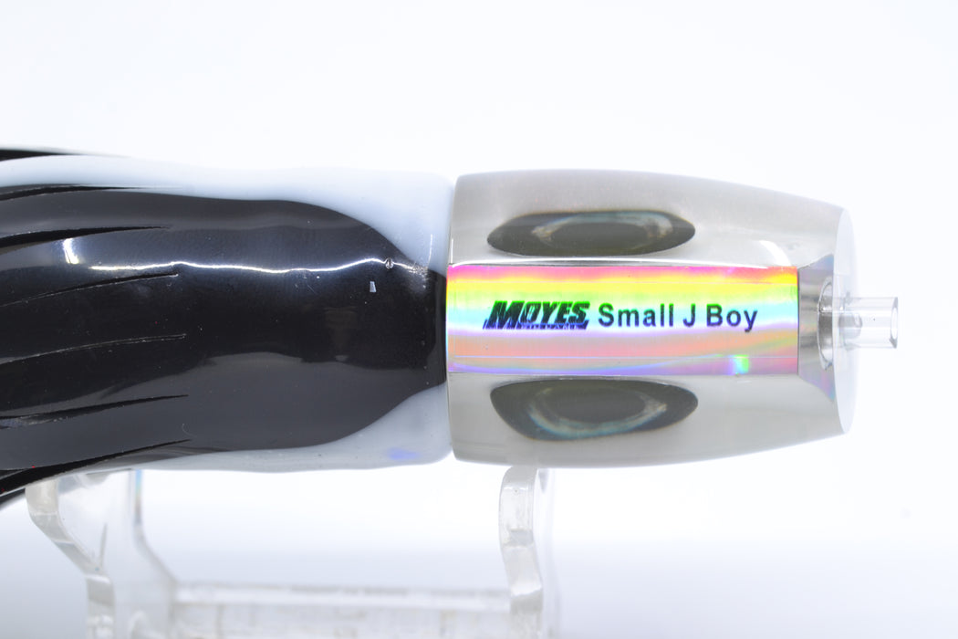 Moyes Lures White MOP Strawberry Pearl Back Small J-Boy 9" 5oz Skirted White Aurora/Black GZE