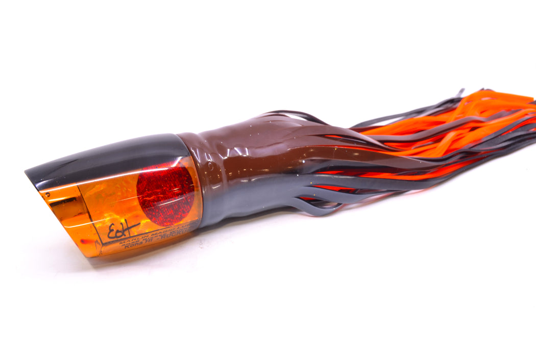 Marlin Magic Orange Awabi Black Back Red Eyes Ruckus 12" 11oz Skirted Root Beer-Silver
