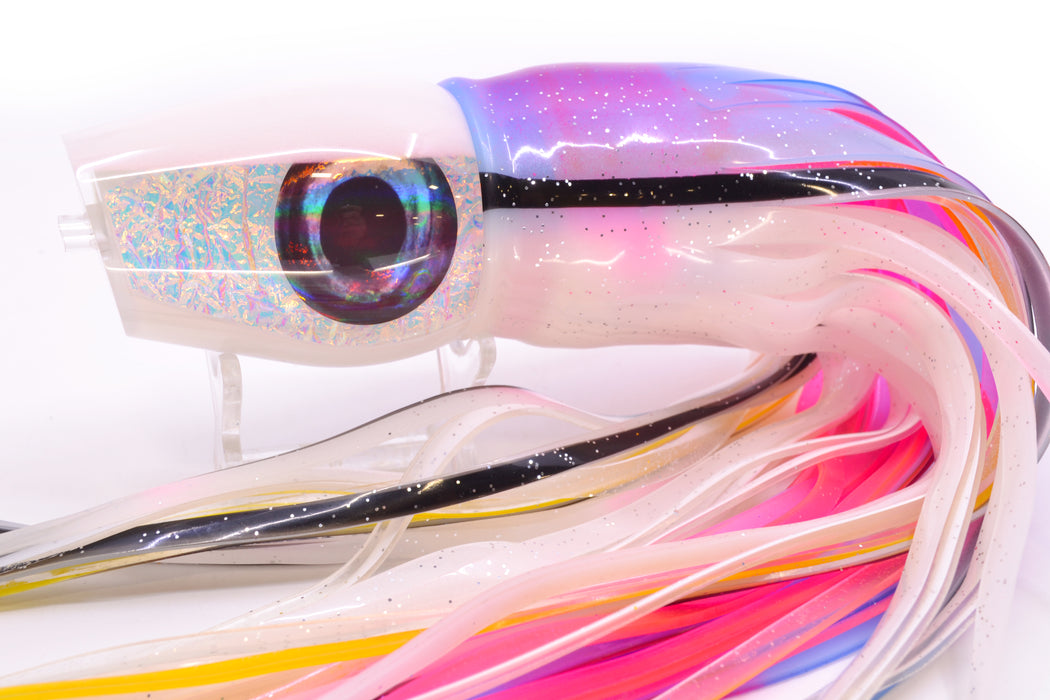Moyes Lures Ice Rainbow Dichro Strawberry Pearl Back Large Sumo 14" 13.8oz Skirted Gay Bob GZE