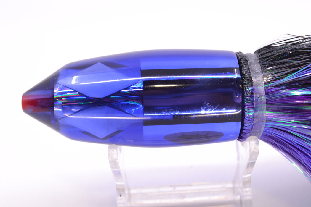 Aloha Lures Purple Mirrored Rainbow Starburst Deep Six 9" 6oz Strobez Black-Purple