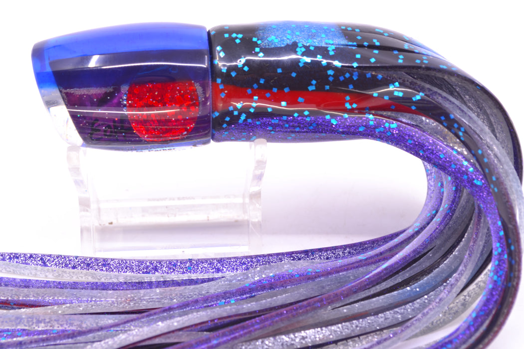 Marlin Magic Purple MOP Blue Back Red Eyes Small Ruckus 9" 5oz Skirted Black-Blue-Purple