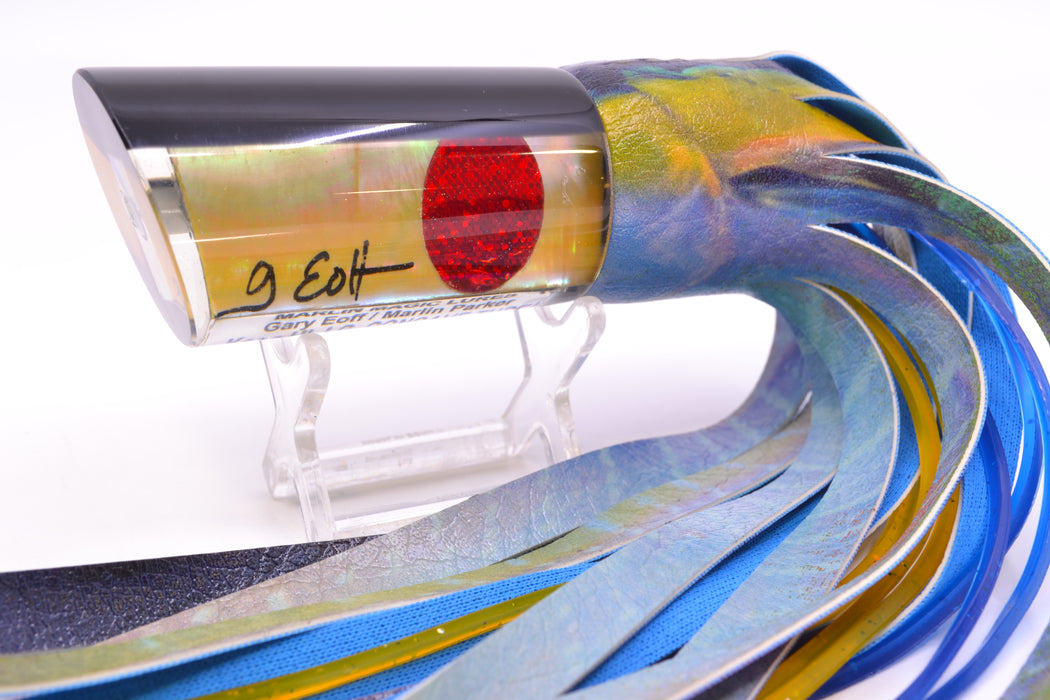 Marlin Magic Lures Golden MOP Black Back Reverse Taper Large Tube 12" 7.5oz ALV Yellowfin