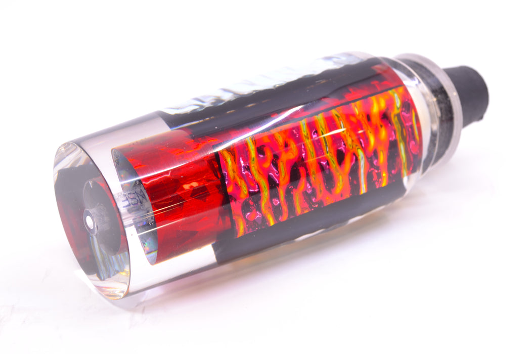 Aloha Lures Red-Orange-Green Dichro Red Rainbow Flake Sundowner 14" 8oz