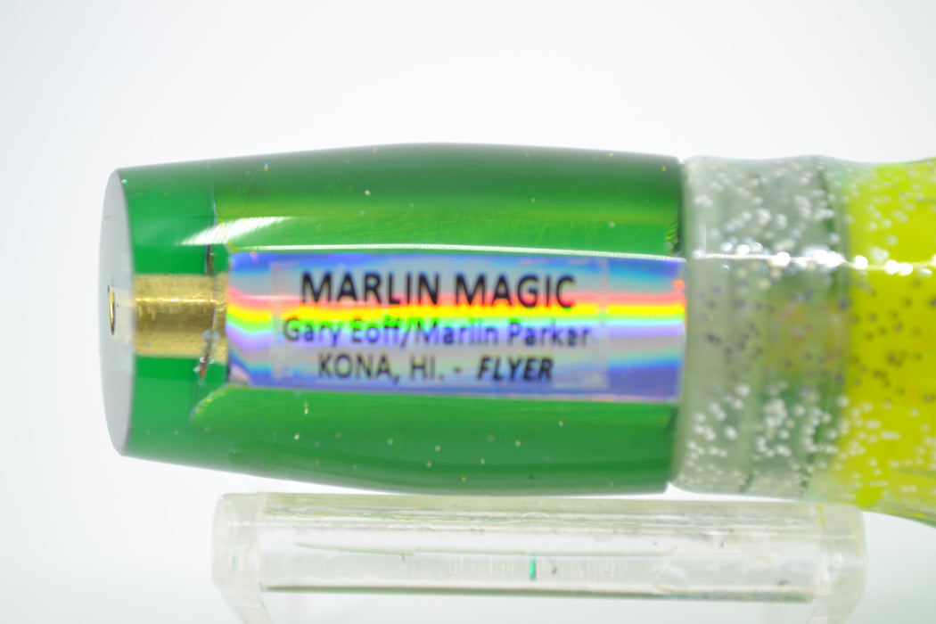 Marlin Magic Lime Green MOP Green Back No Eyes Flyer 7" 2.5oz Skirted