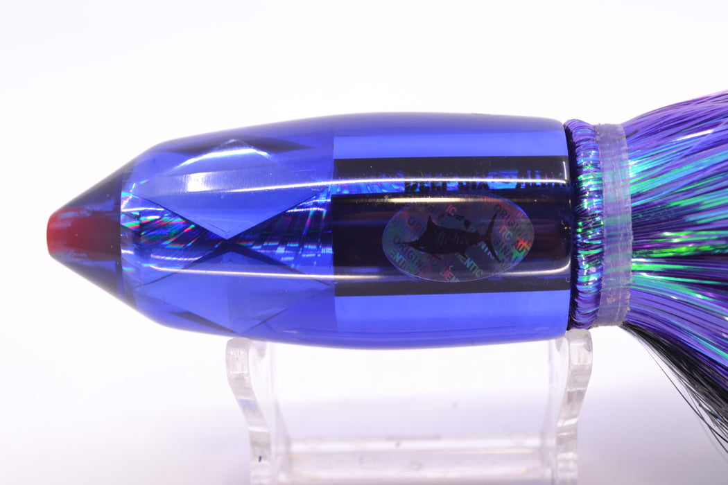 Aloha Lures Purple Mirrored Rainbow Starburst Deep Six 9" 6oz Strobez Black-Purple