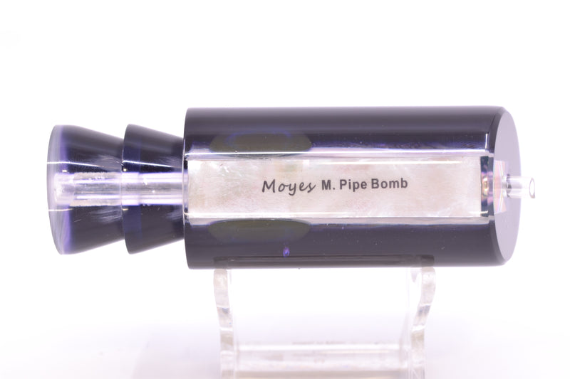 Moyes Lures Skipjack Paua-MOP Black-Purple Back Medium Pipe Bomb 12" 4.6oz