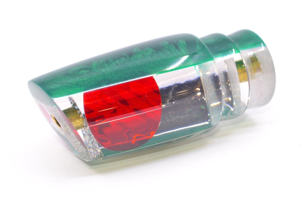 Koya Lures Clear Mirrored Green Back Red Eyes 614 9" 3.5oz GZE