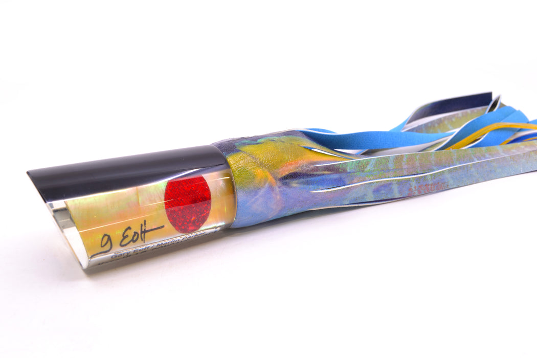 Marlin Magic Lures Golden MOP Black Back Reverse Taper Large Tube 12" 7.5oz ALV Yellowfin