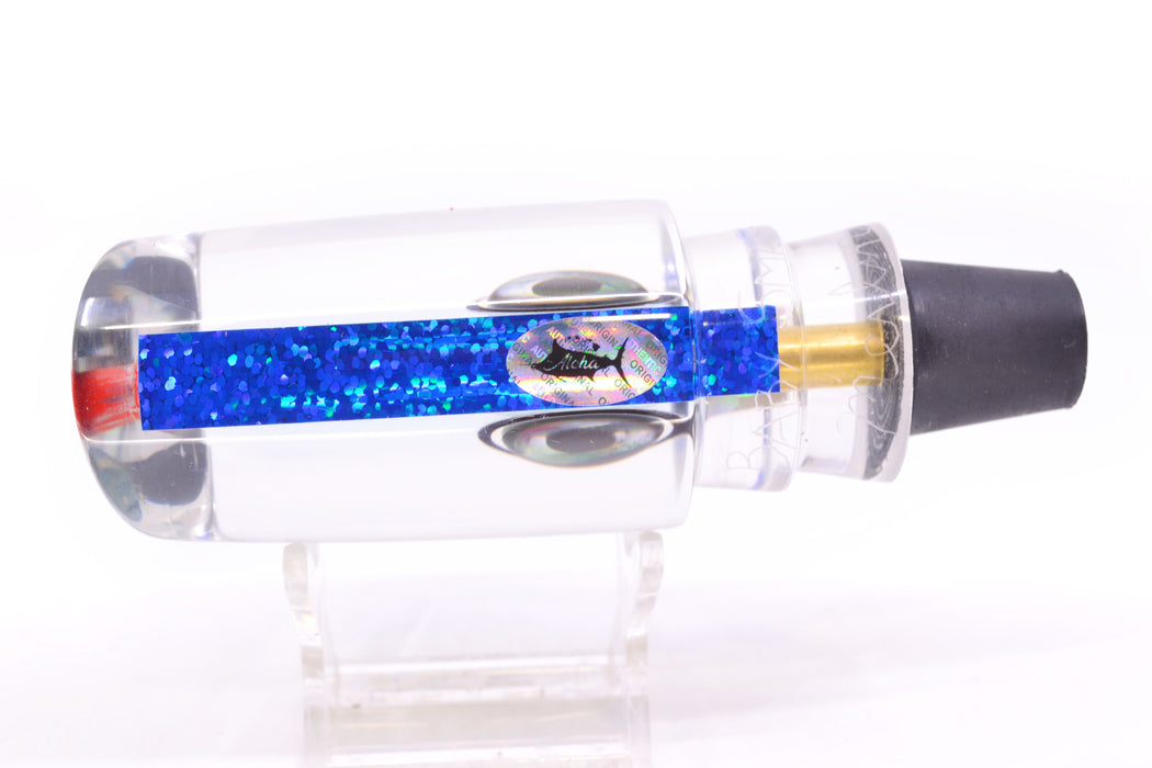 Aloha Lures Clear Mirrored Blue Rainbow Back Taxi Eyes Baby Smash Bait 12" 6.2oz