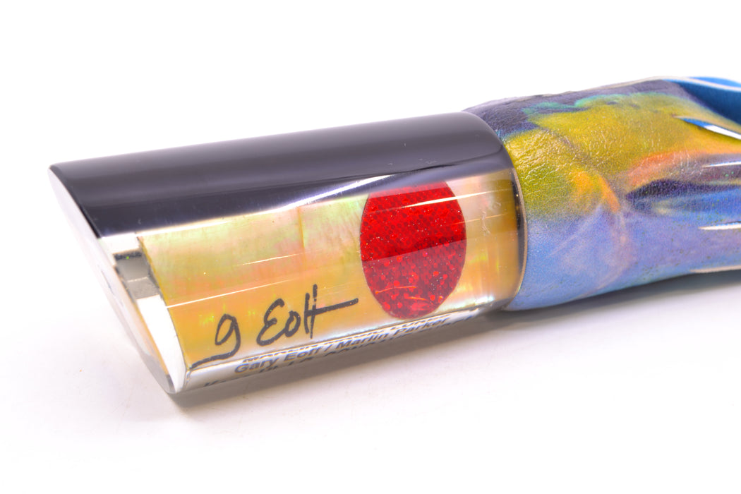 Marlin Magic Lures Golden MOP Black Back Reverse Taper Large Tube 12" 7.5oz ALV Yellowfin