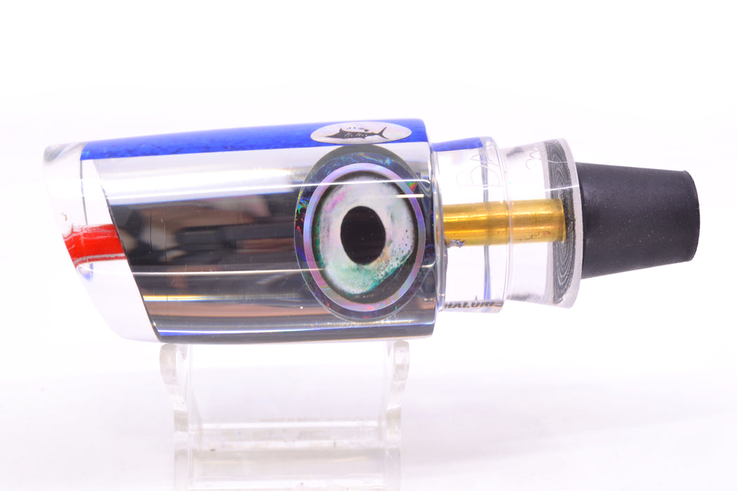 Aloha Lures Clear Mirrored Blue Rainbow Back Taxi Eyes Baby Smash Bait 12" 6.2oz