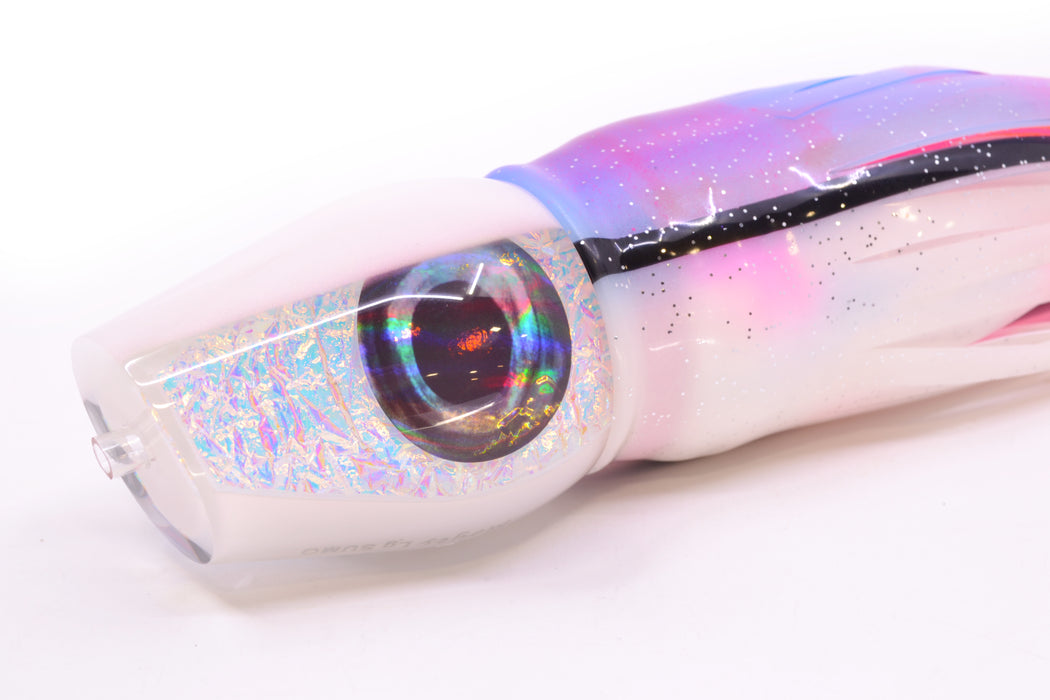 Moyes Lures Ice Rainbow Dichro Strawberry Pearl Back Large Sumo 14" 13.8oz Skirted Gay Bob GZE