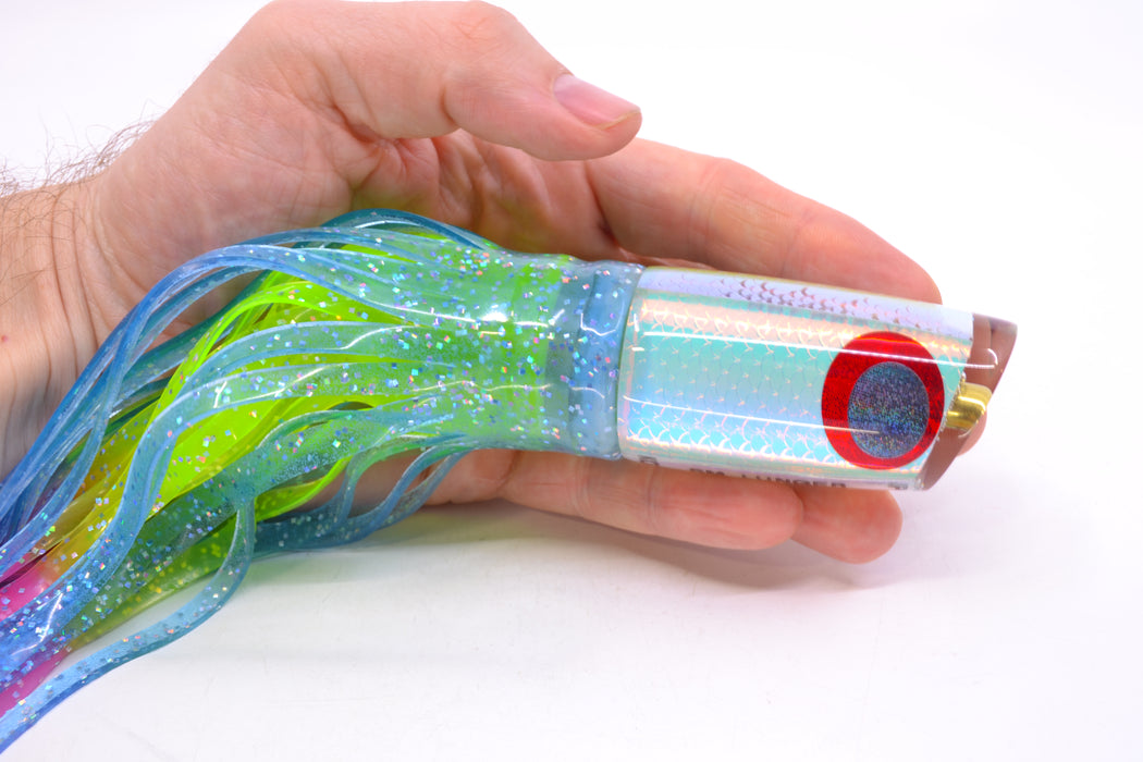 Koya Lures Ice Rainbow Scale JP Small Lunger 10" 6oz Skirted Ice Blue/Rainbow GZE