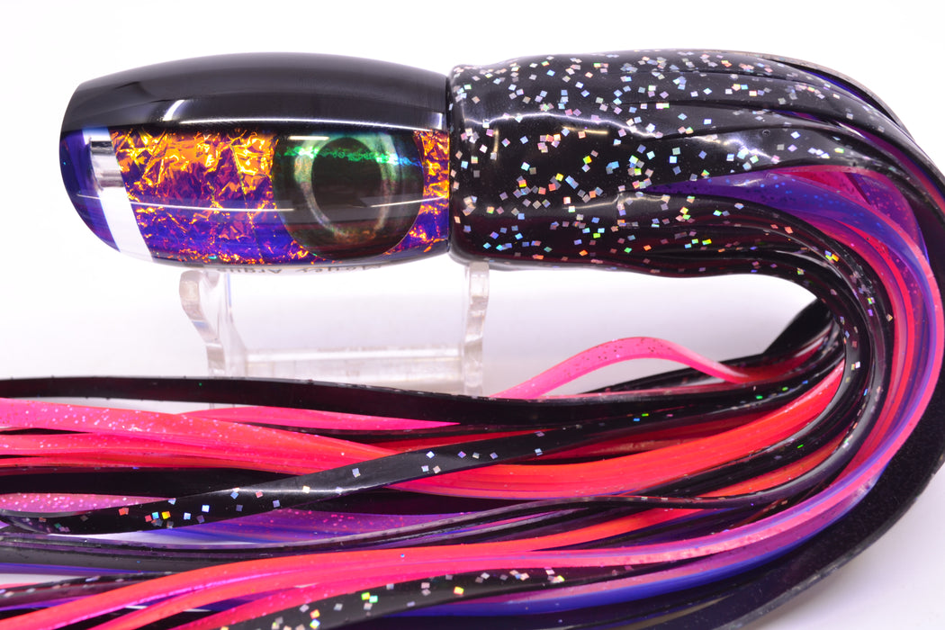 Moyes Lures Purple-Pink Dichro Black Back Medium Argus 12" 6.5oz Skirted Black