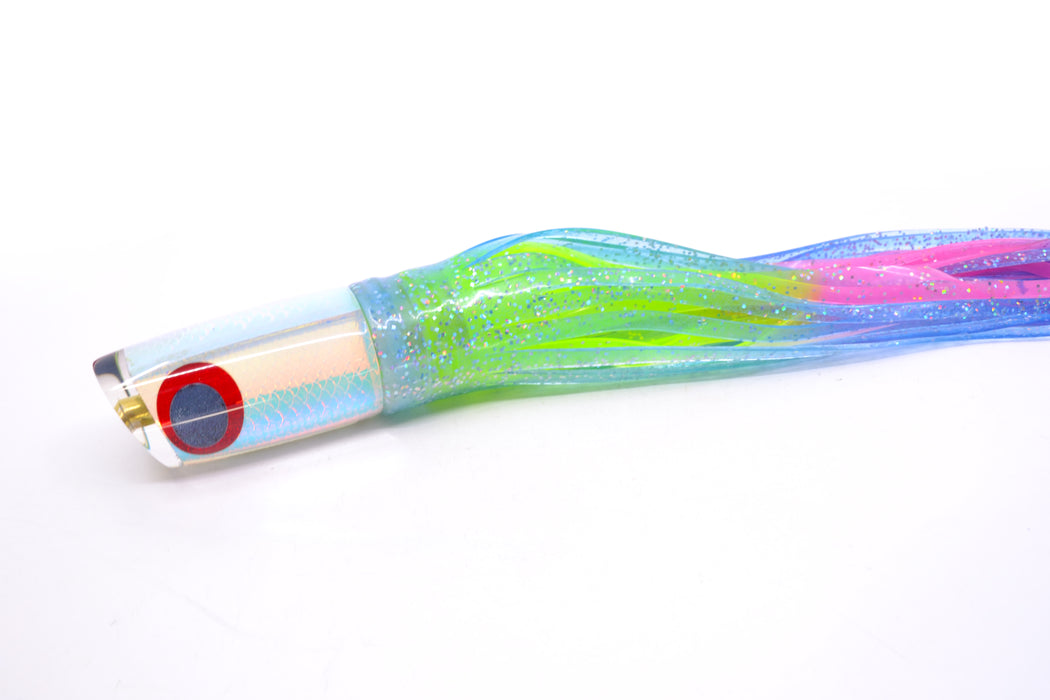 Koya Lures Ice Rainbow Scale JP Small Lunger 10" 6oz Skirted Ice Blue/Rainbow GZE