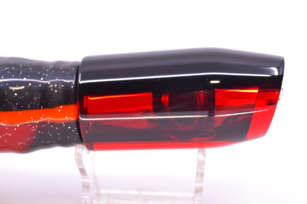 Moyes Lures Red Mirrored Black Back Taxi Eyes Davey Boy 12" 8oz Skirted Red-Black