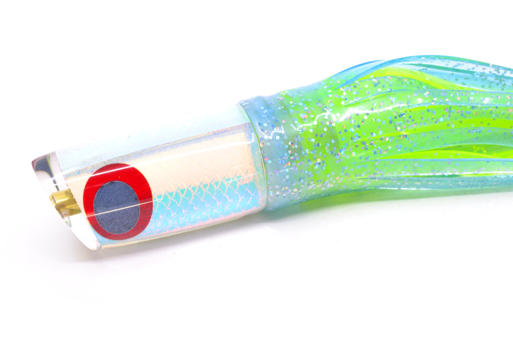 Koya Lures Ice Rainbow Scale JP Small Lunger 10" 6oz Skirted Ice Blue/Rainbow GZE