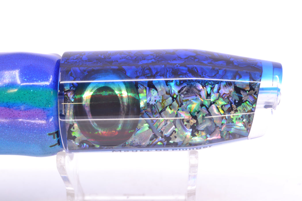 Moyes Lures S&P Blue Back Taxi Eyes O.S. Plunger 12" 6oz FT Vinyl Blueberry GZE