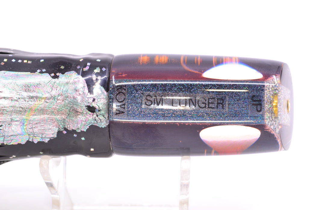 Koya Lures Gray Rainbow JP Small Lunger 10" 6oz Skirted Black Aurora/Rainbow GZE