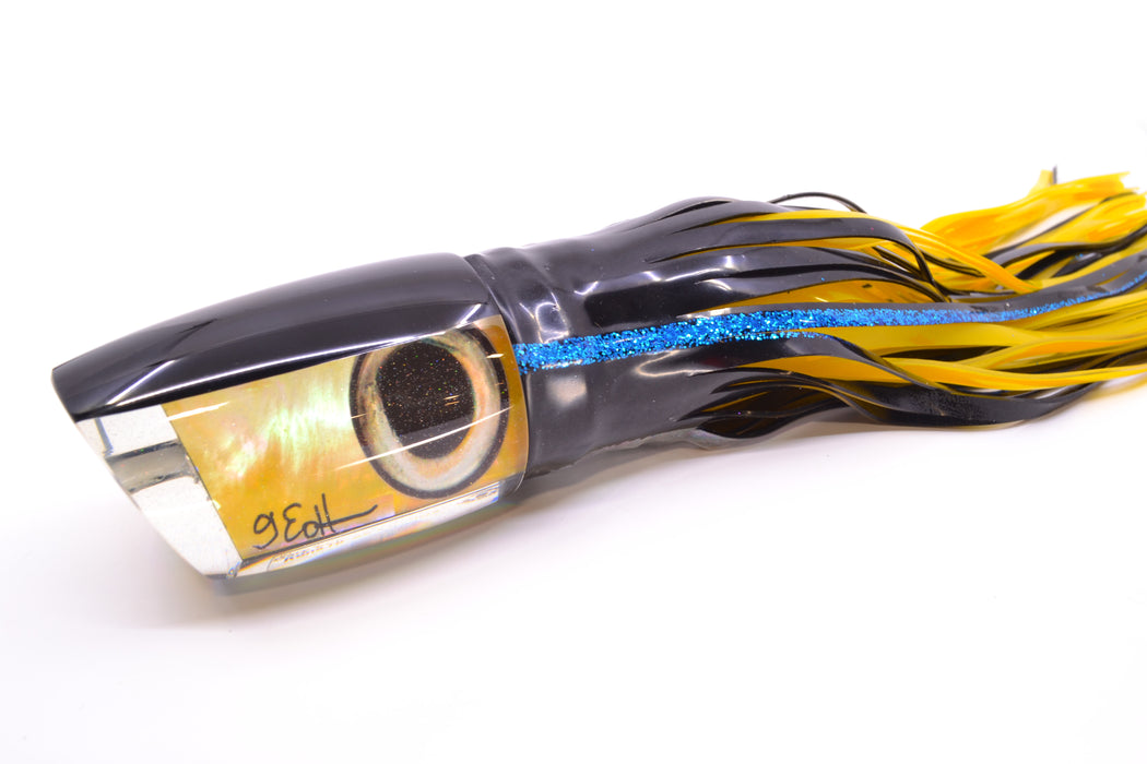 Marlin Magic Lures Golden MOP Black Back XL Ruckus 16" 17oz Skirted Yellowfin *Different Eyes* GZE