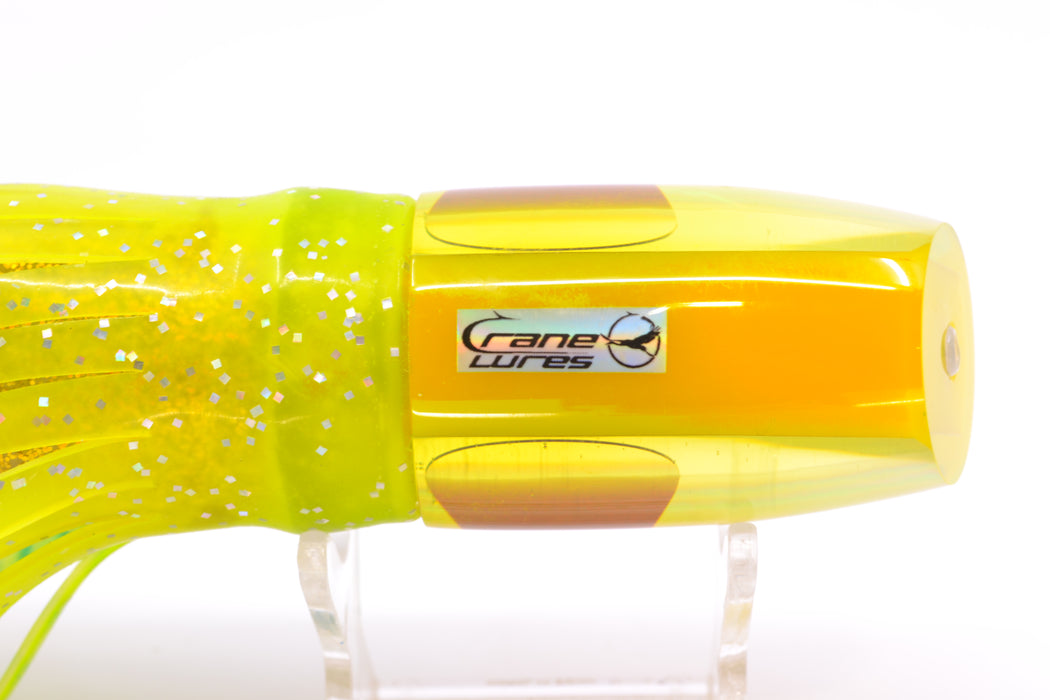 Crane Lures Yellow Rainbow Red Eyes Medium Plunger 10" 7.4oz Skirted New Pre-Owned GZE