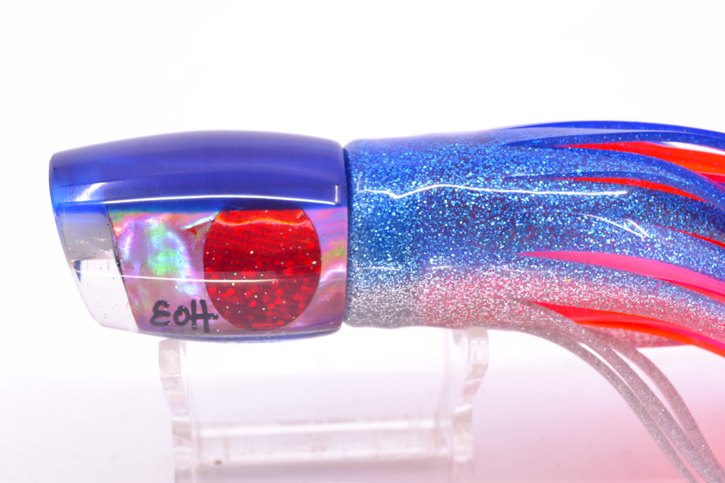 Marlin Magic Pink Awabi Blue Back Small Ruckus 9" 5oz Skirted Blue-Silver/Orange-Pink