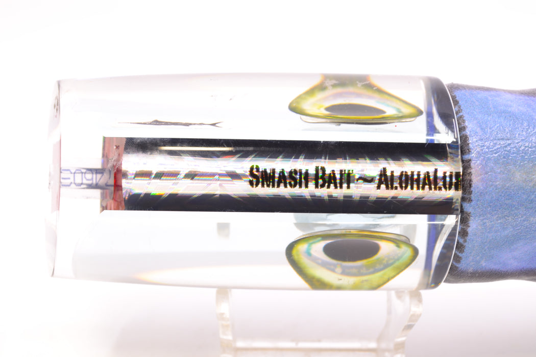 Aloha Lures Clear Mirrored Taxi Eyes Smash Bait 14" 12.2oz ALV Vinyl Dark Blue Skipjack