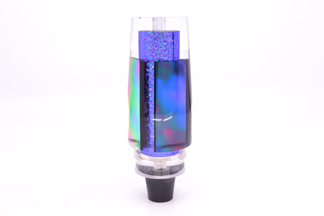 Aloha Lures Green-Purple-Teal Dichro Purple Rainbow Sundowner 14" 8oz