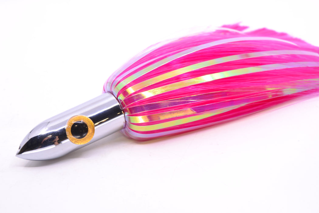 Iland Lures Pink Flash Hair Chrome Head Heavy "Hawaiian Eye" Ilander 8.5" 4oz IL400HF-PK