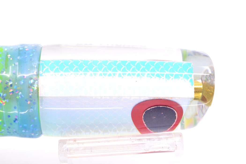 Koya Lures Ice Rainbow Scale JP Small Lunger 10" 6oz Skirted Ice Blue/Rainbow GZE