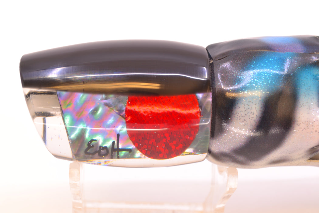 Marlin Magic Blue-Purple Abalone Black Back Red Eyes Baby Ruckus 10" 6.3oz FT Vinyl Wahoo