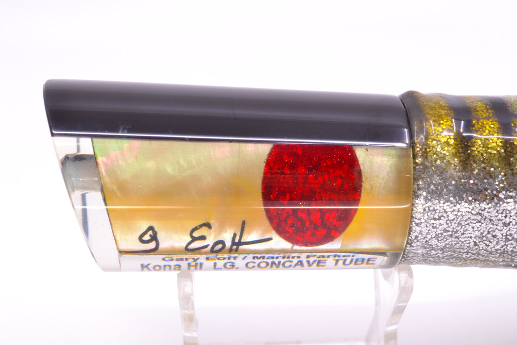 Marlin Magic Lures Golden MOP Black Back Reverse Taper Large Tube 12" 9oz Skirted GZE