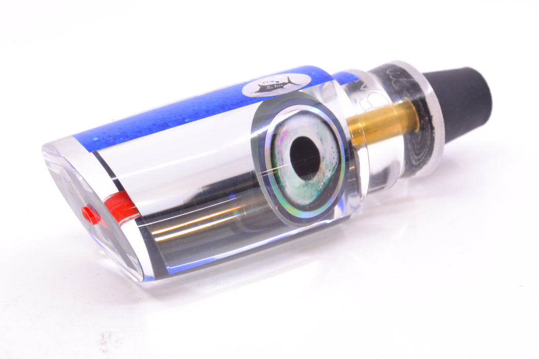 Aloha Lures Clear Mirrored Blue Rainbow Back Taxi Eyes Baby Smash Bait 12" 6.2oz