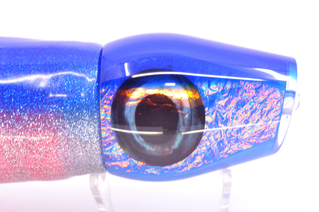 Moyes Lures Blue-Pink Dichro Blue Back Large Sumo 14" 13.8oz Skirted Blue-Silver/Pink GZE