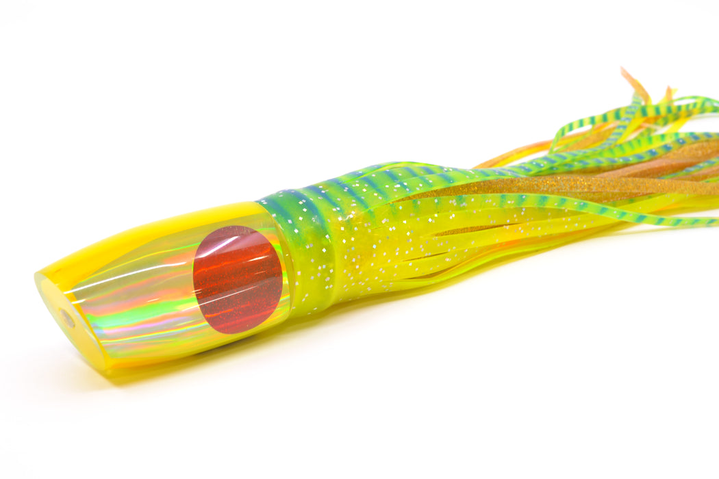 Crane Lures Yellow Rainbow Red Eyes Medium Plunger 10" 7.4oz Skirted New Pre-Owned GZE