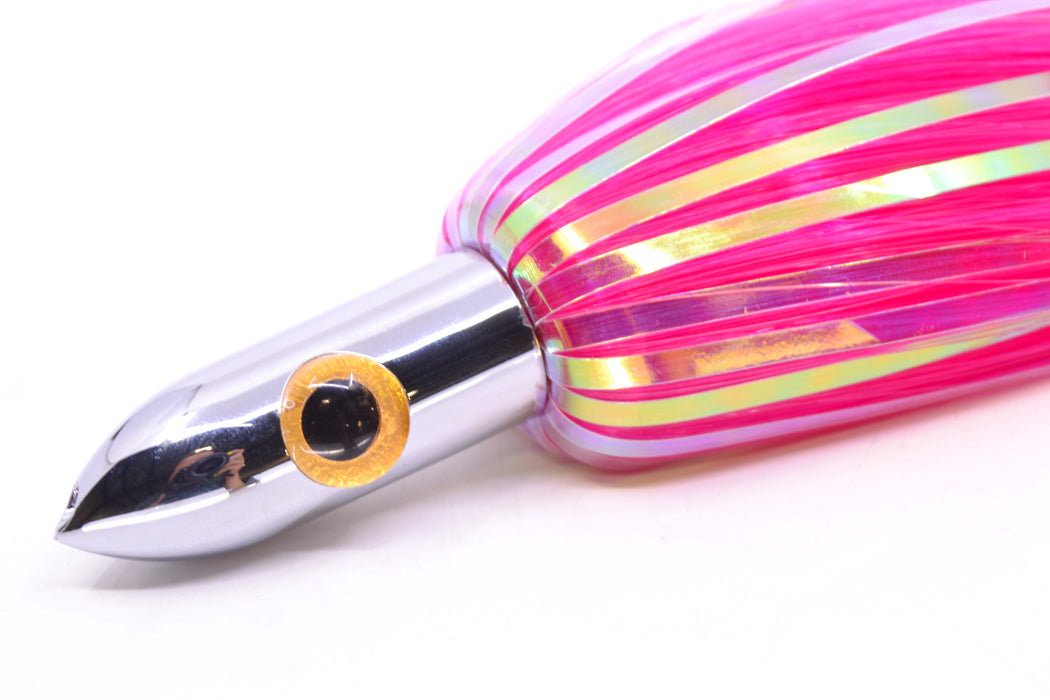 Iland Lures Pink Flash Hair Chrome Head Heavy "Hawaiian Eye" Ilander 8.5" 4oz IL400HF-PK