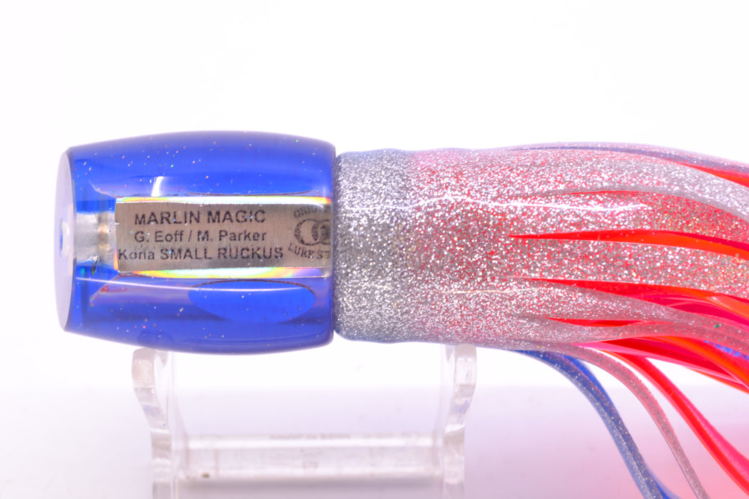 Marlin Magic Pink Awabi Blue Back Small Ruckus 9" 5oz Skirted Blue-Silver/Orange-Pink
