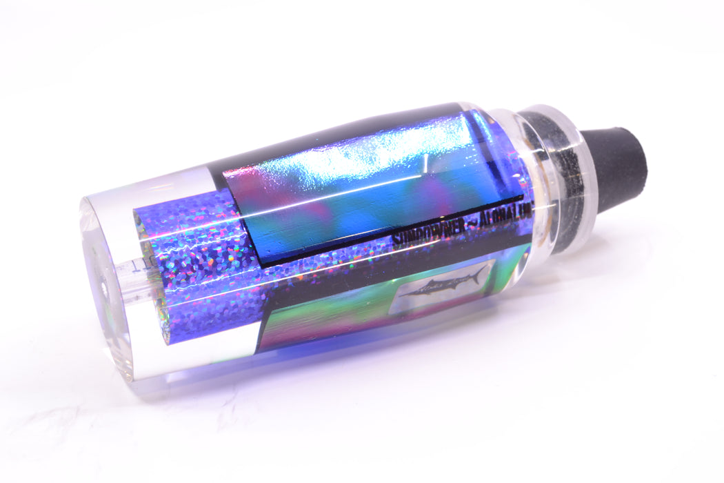 Aloha Lures Green-Purple-Teal Dichro Purple Rainbow Sundowner 14" 8oz