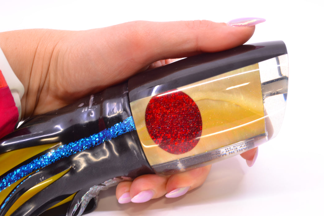 Marlin Magic Lures Golden MOP Black Back XL Ruckus 16" 17oz Skirted Yellowfin *Different Eyes* GZE