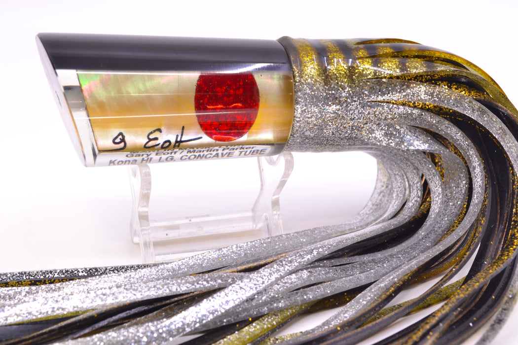 Marlin Magic Lures Golden MOP Black Back Reverse Taper Large Tube 12" 9oz Skirted GZE