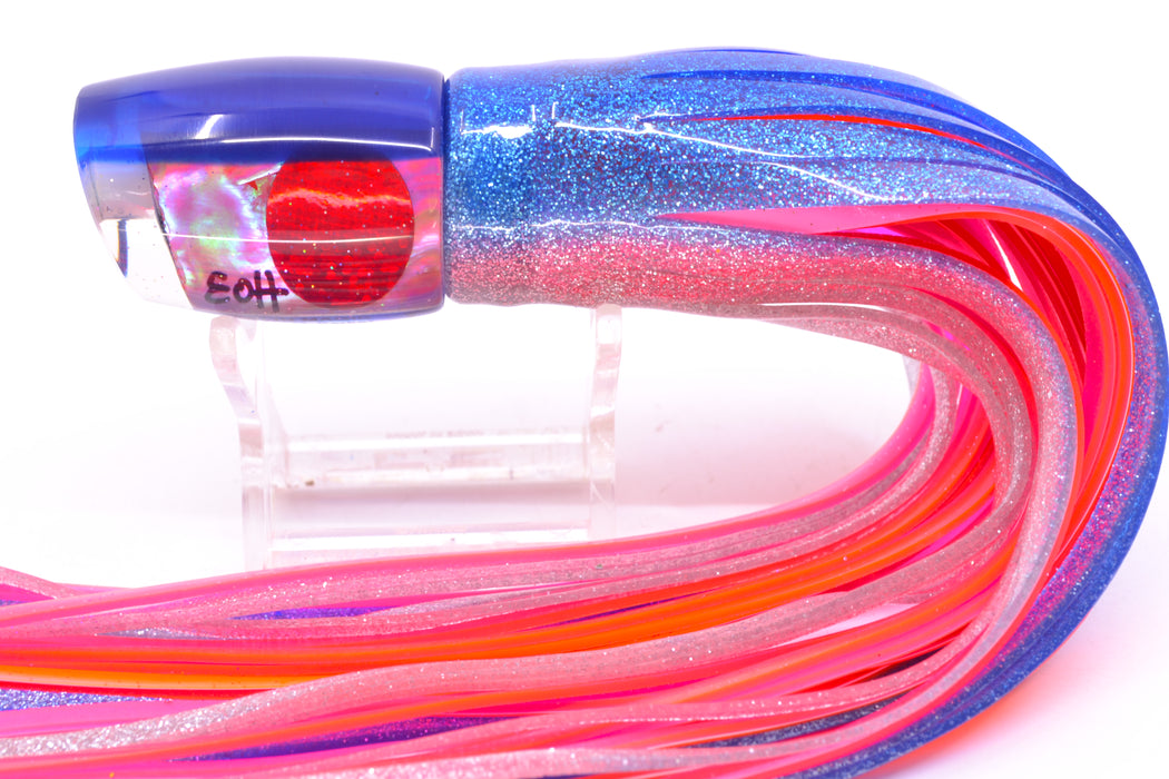 Marlin Magic Pink Awabi Blue Back Small Ruckus 9" 5oz Skirted Blue-Silver/Orange-Pink