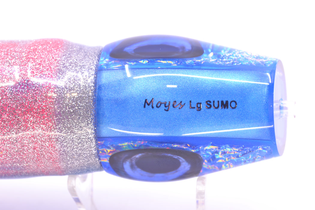 Moyes Lures Blue-Pink Dichro Blue Back Large Sumo 14" 13.8oz Skirted Blue-Silver/Pink GZE