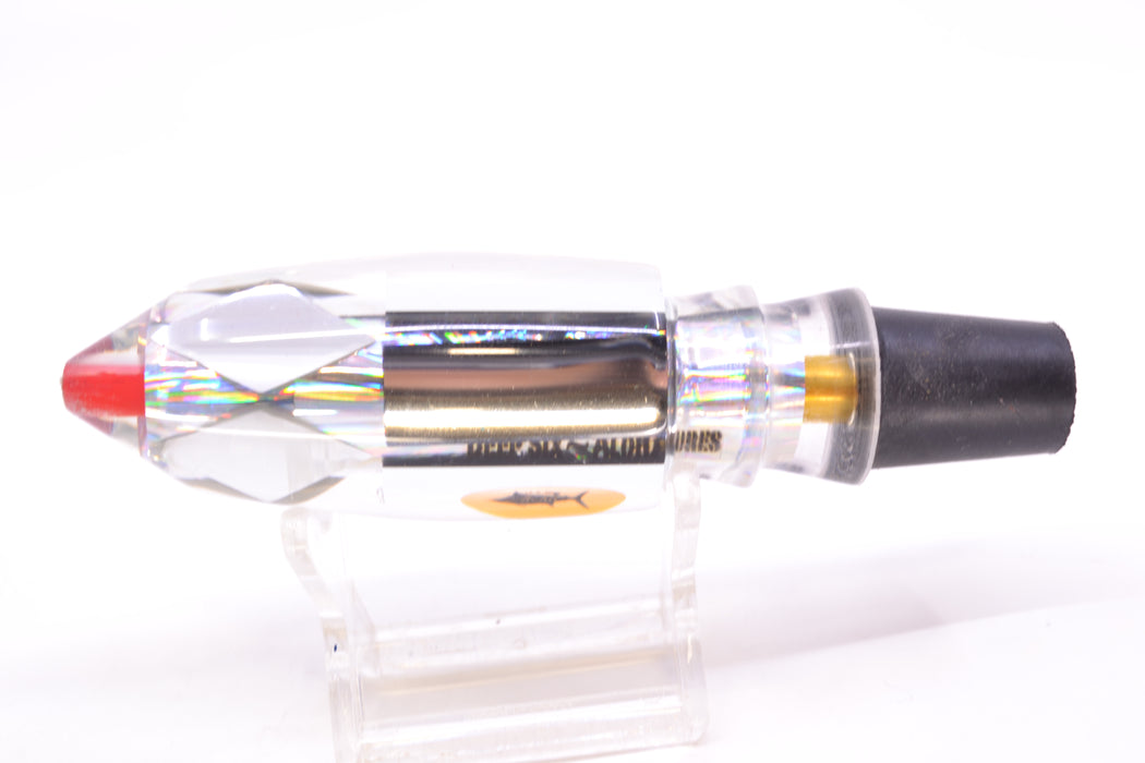 Aloha Lures Clear Mirrored Silver Rainbow Starburst Deep Six 9" 4.7oz