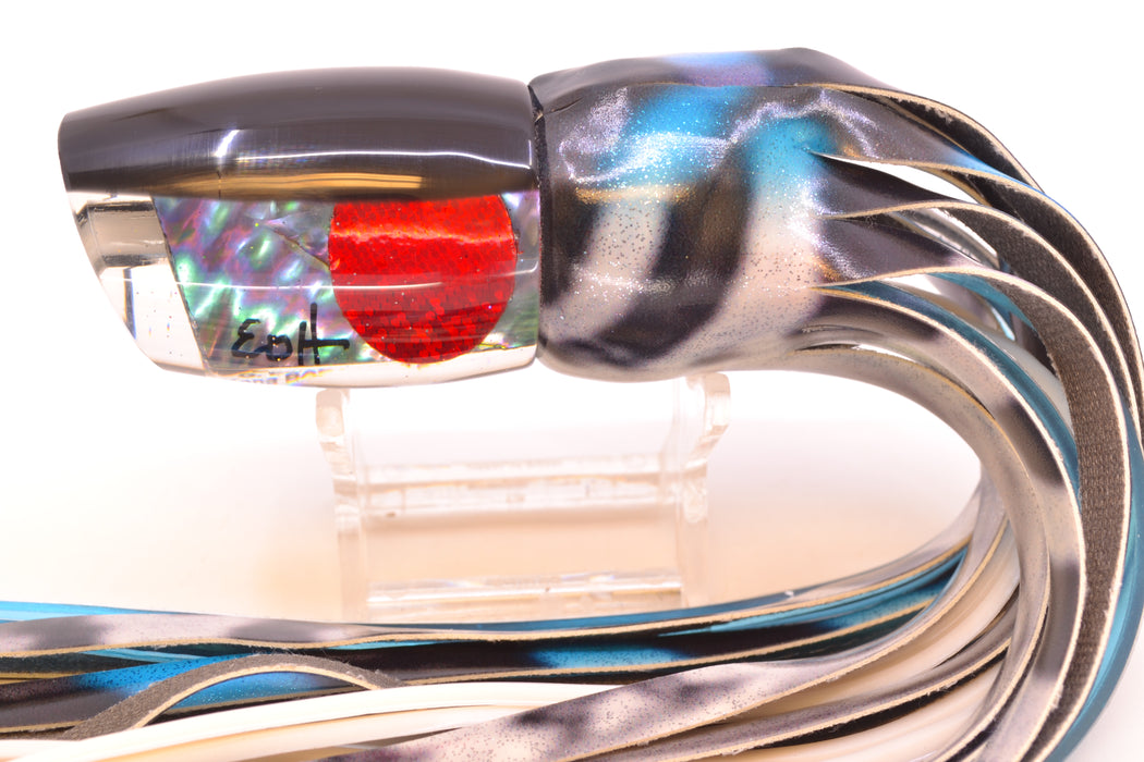 Marlin Magic Blue-Purple Abalone Black Back Red Eyes Baby Ruckus 10" 6.3oz FT Vinyl Wahoo
