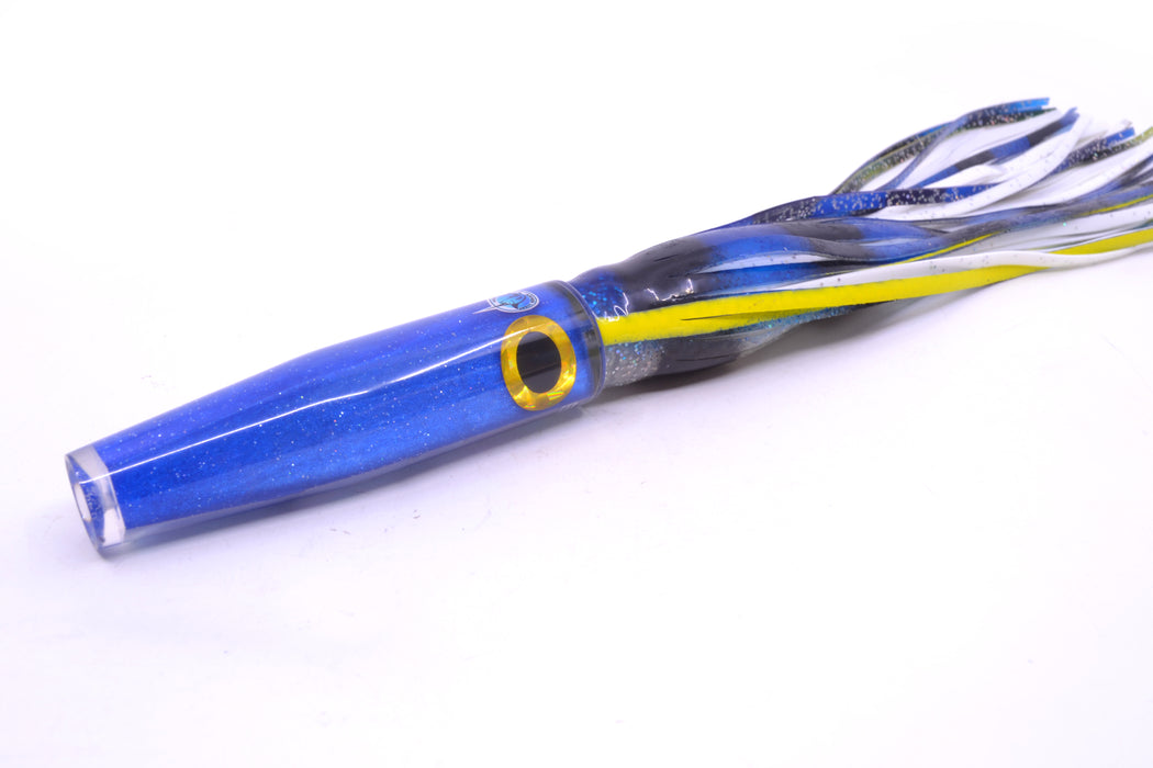 Azores Lures Blue Glittered Pearl Black-Gold Eyes Speedo 9" 5.8oz Skirted