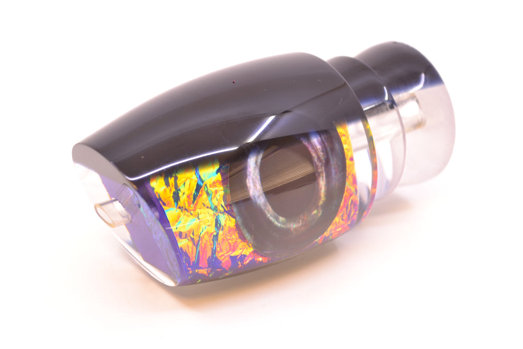 Moyes Lures Purple-Pink Dichro Black Back Taxi Eyes Large J-Boy 14" 6oz
