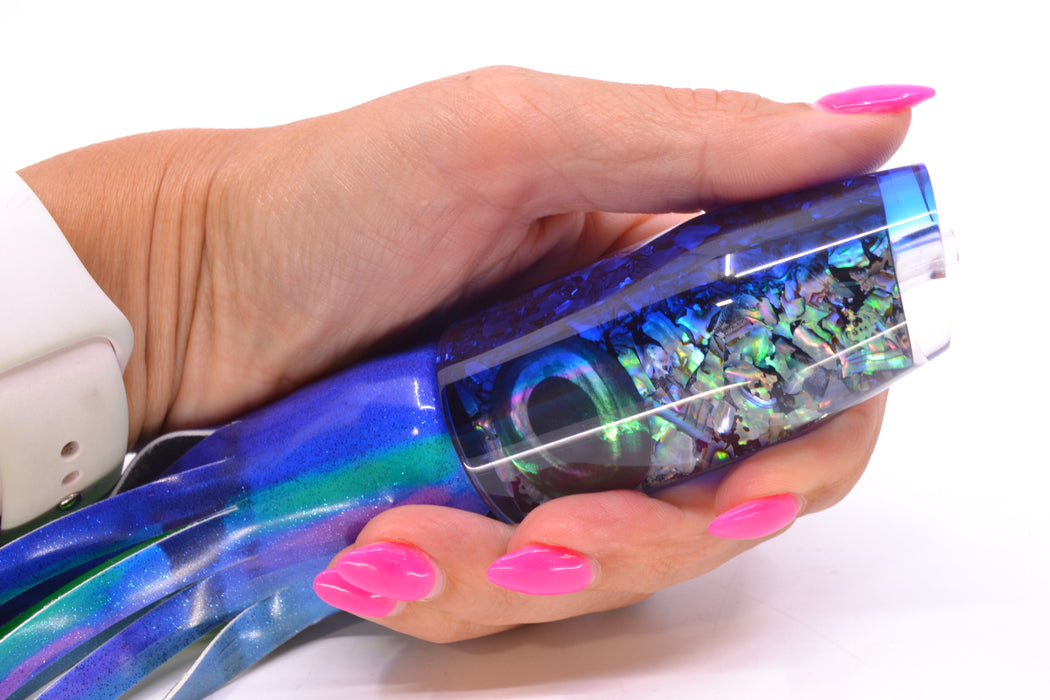 Moyes Lures S&P Blue Back Taxi Eyes O.S. Plunger 12" 6oz FT Vinyl Blueberry GZE