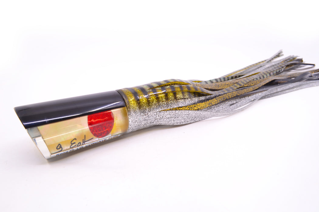 Marlin Magic Lures Golden MOP Black Back Reverse Taper Large Tube 12" 9oz Skirted GZE