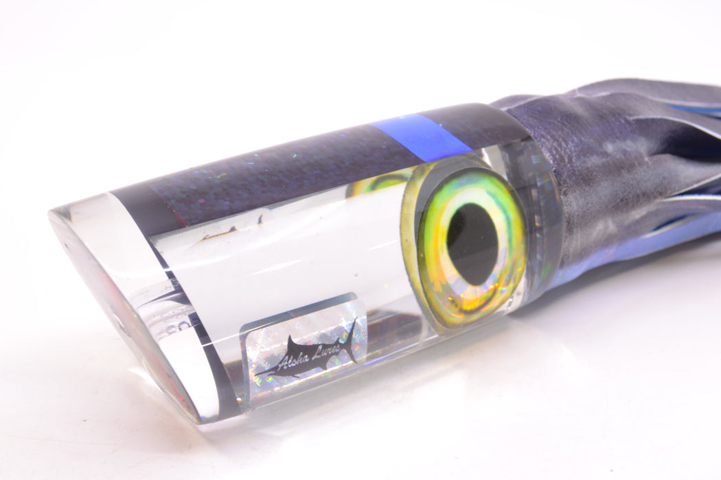 Aloha Lures Clear Mirrored Taxi Eyes Smash Bait 14" 12.2oz ALV Vinyl Dark Blue Skipjack