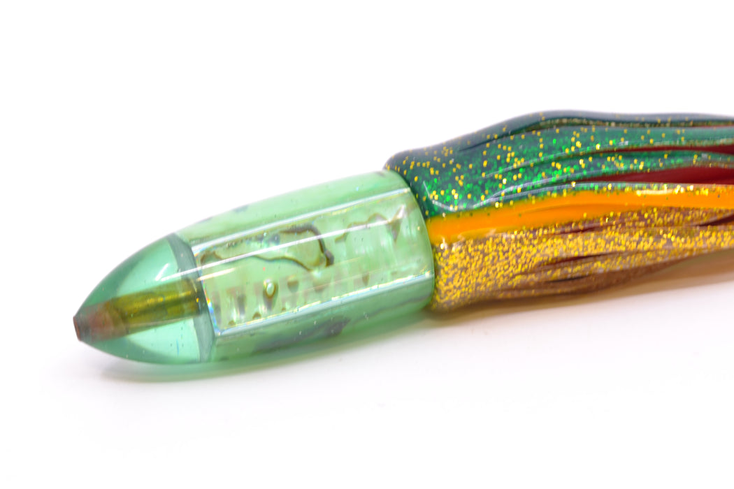 Unknown Green Tint Abalone "Killer Bee" Bullet 7" 4oz Skirted New Pre-Owned